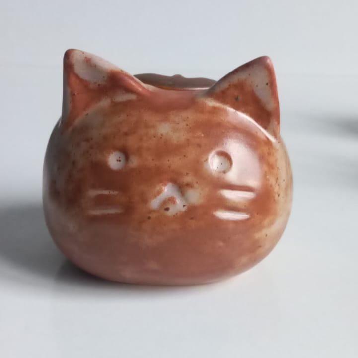 Rustic Golden Brown Mini Pet Urn | Ceramic Keepsake Memorial