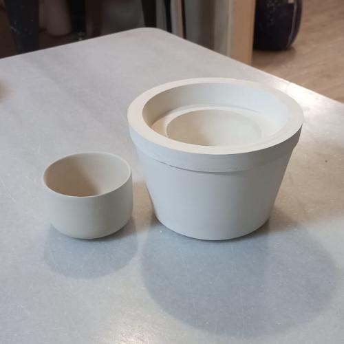 Sugar Bowl Plaster Mold: Ceramic Casting, Coffee Cup Mold (FB0402)