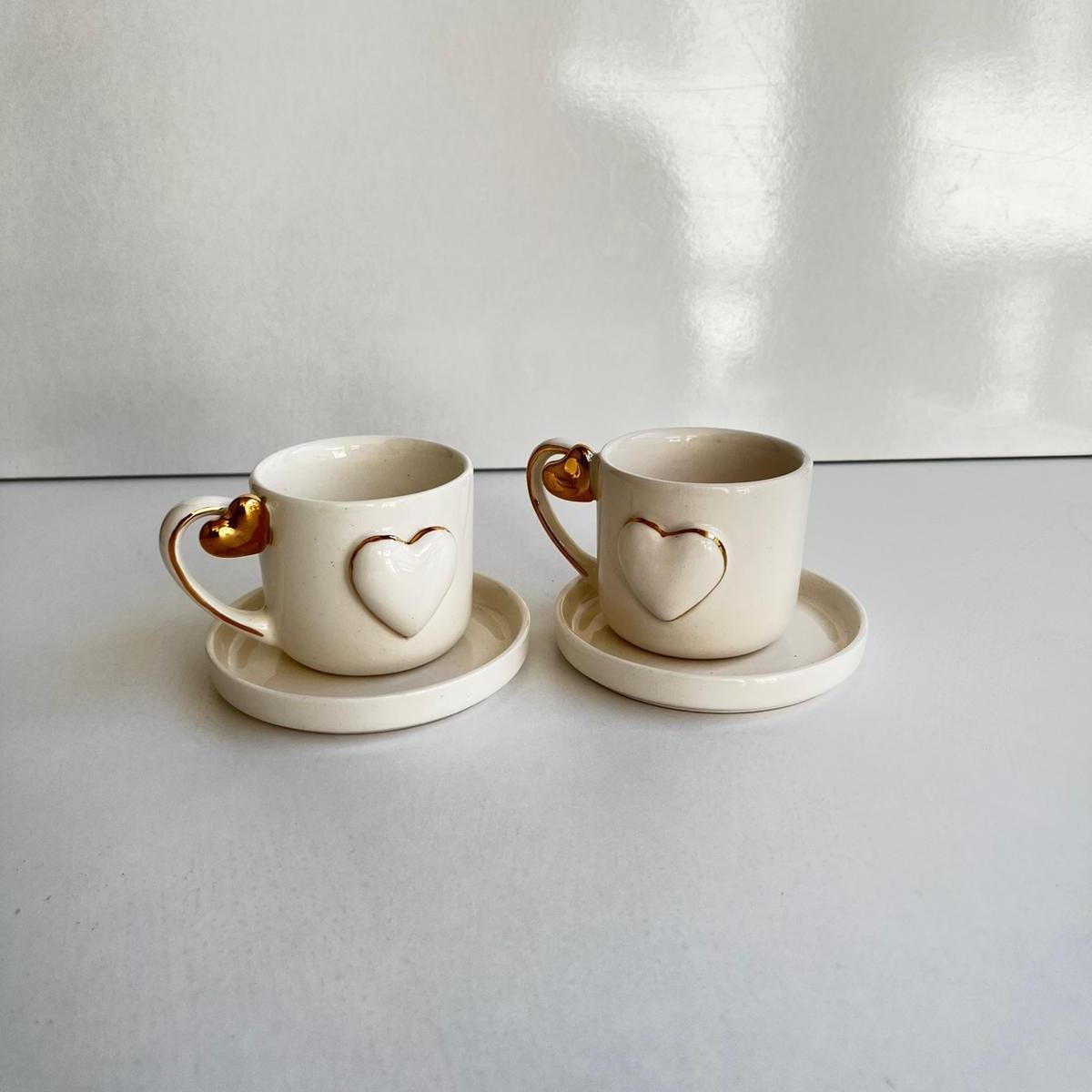 Handmade 24K Gold Turkish Coffee Cup Set | Luxury Ceramic Espresso & Saucer Gift | Artisanal Coffee Lovers’ | Delight  Tazza Turca Oro 24k