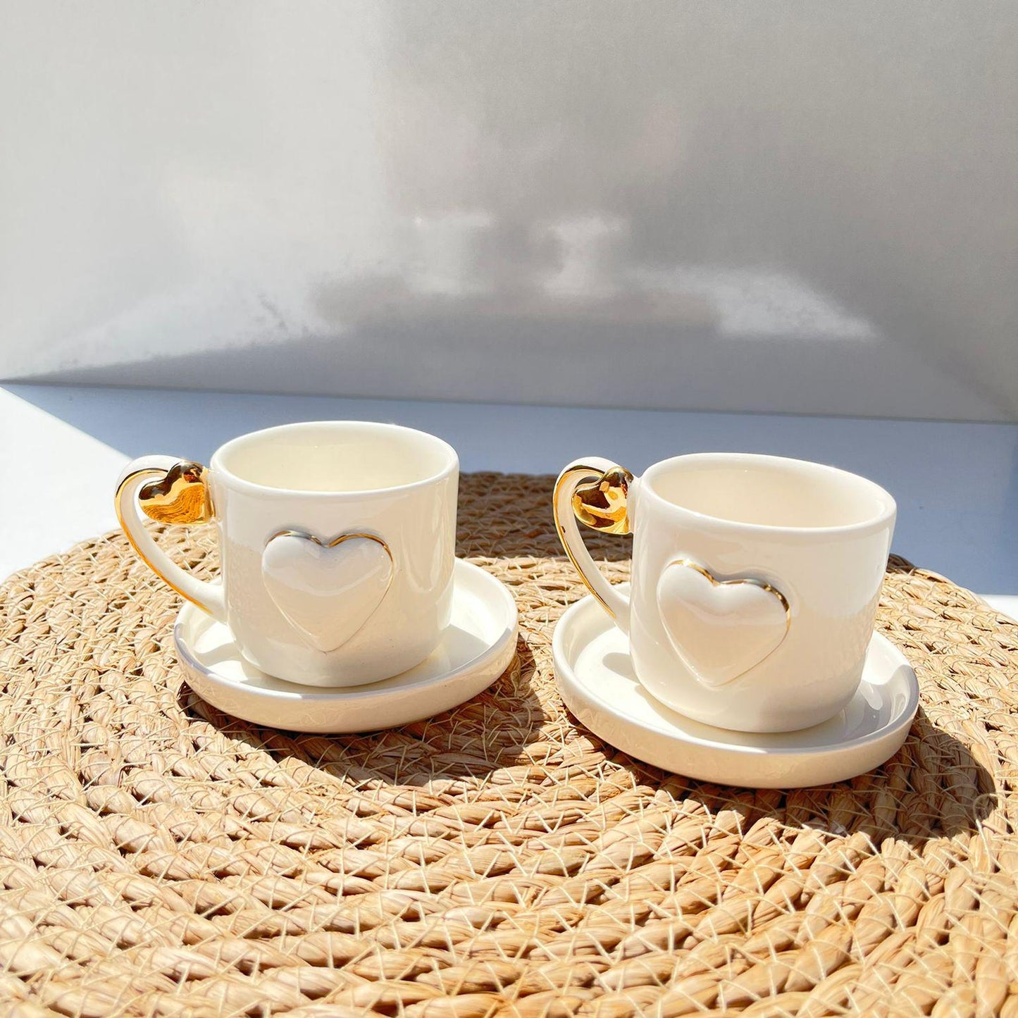 Handmade 24K Gold Turkish Coffee Cup Set | Luxury Ceramic Espresso & Saucer Gift | Artisanal Coffee Lovers’ | Delight  Tazza Turca Oro 24k