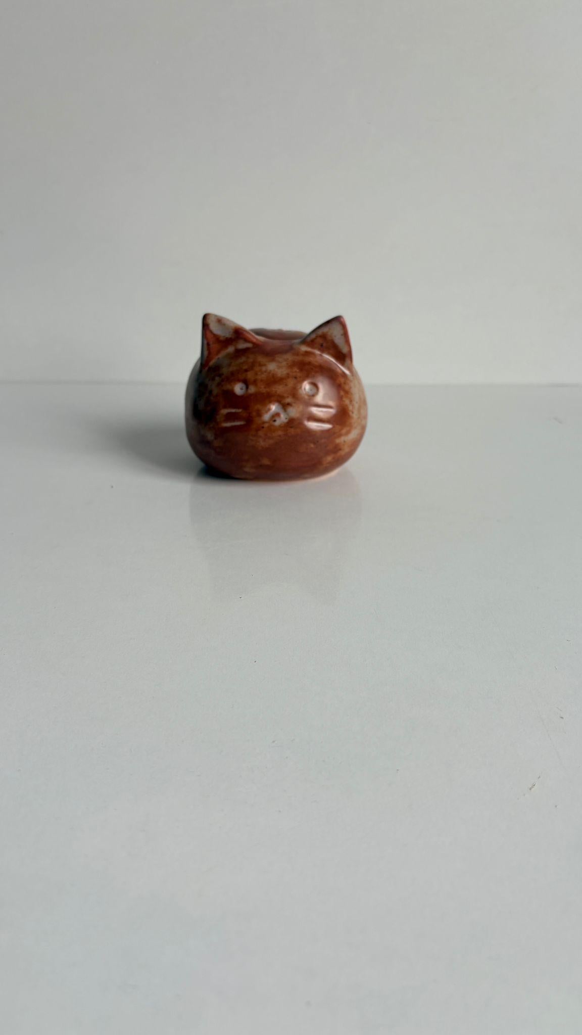 Rustic Golden Brown Mini Pet Urn | Ceramic Keepsake Memorial