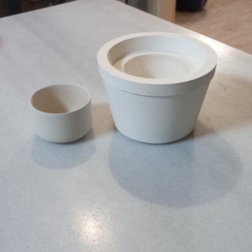 Sugar Bowl Plaster Mold: Ceramic Casting, Coffee Cup Mold (FB0402)