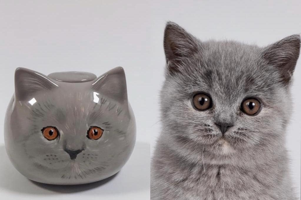 Hand Painted Custom Cat Urn, Keepsake Urn, Personalized Cat Memorial Gift | Rainbow Bridge | Safe Shipping Guarantee !!!