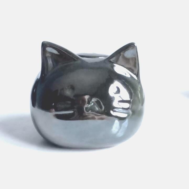 Metalic Green Mini Urn for Cat Ashes | Ceramic Pet Urn | Memorial Keepsake | Katzenurne | Urna Para Gato | Urna Gatto | Katten Urn | Katteur