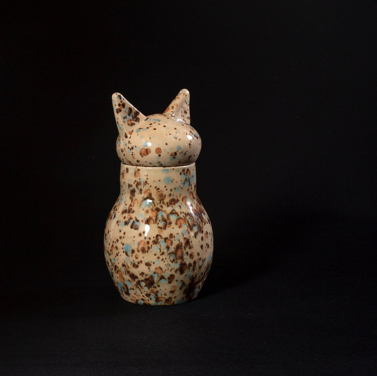 Hand-Crafted Ceramic Cat Urn: Pet Memorial Ash Keepsake