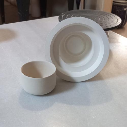 Sugar Bowl Plaster Mold: Ceramic Casting, Coffee Cup Mold (FB0402)