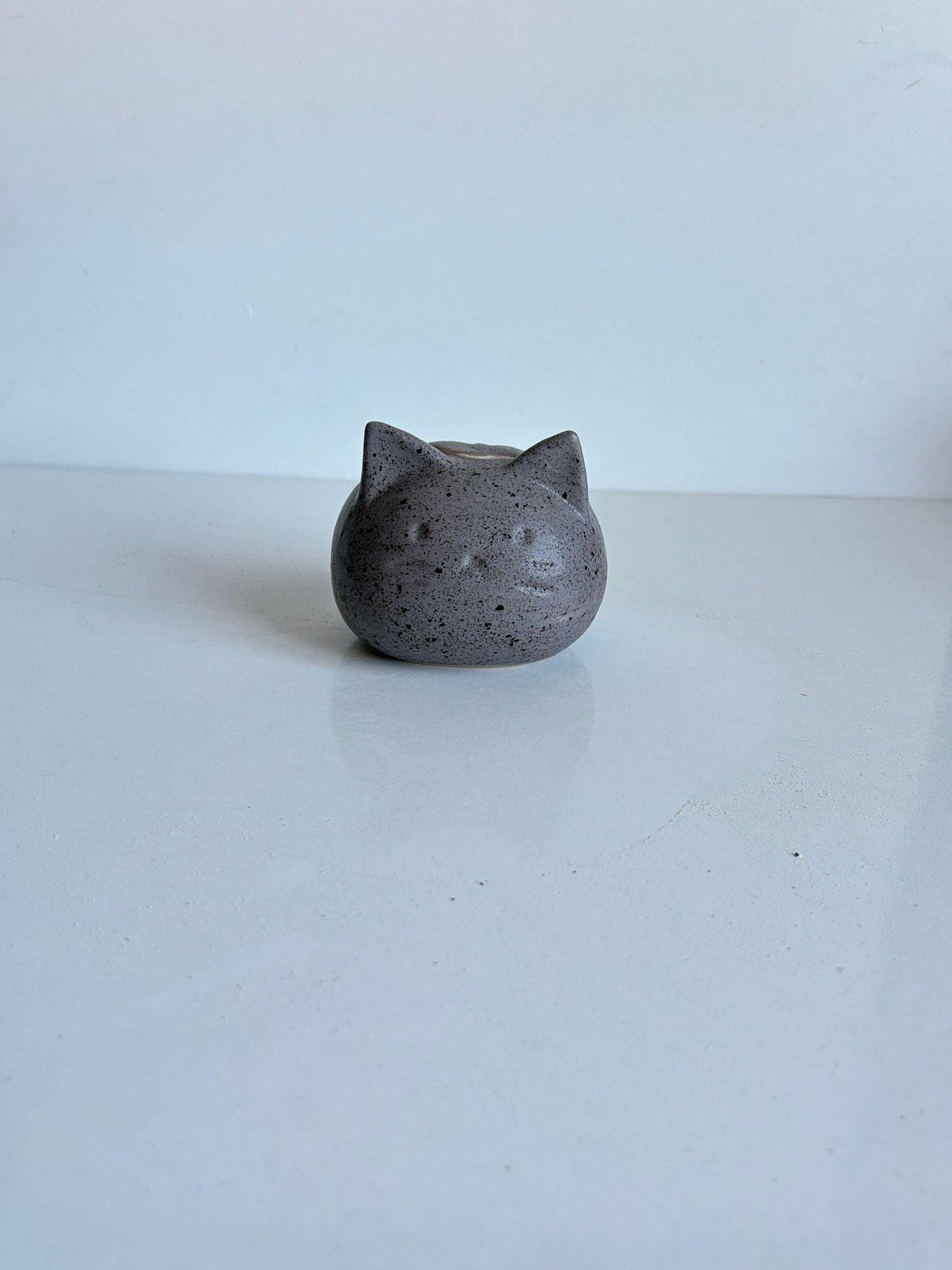 Gray Color Ceramic Cat Urn – Mini Pet Ash Urn, Keepsake Urn, Personalized Cat Memorial Gift | Rainbow Bridge | Safe Shipping Guarantee !!!