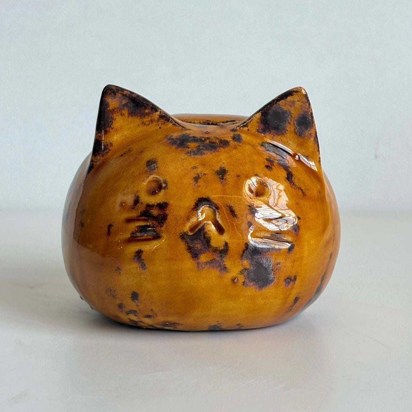 Ceramic Cat Ashes Jar Calico For – Handmade Memorial Urn for Pets – Pet Urn | Cat Urn Vase | Rainbow Bridge Keepsake !