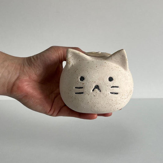 White Cat Cremation Urn – Handmade Ceramic Pet Urn | Cat Memorial | Cat Urn Vase | Rainbow Bridge Memorial Safe Shipping Guarantee !